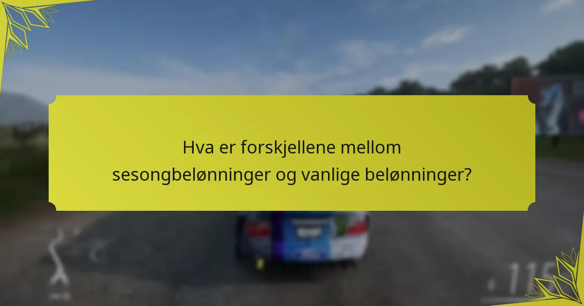 Hvilke belønninger er tilgjengelige i løpet av hver sesong?