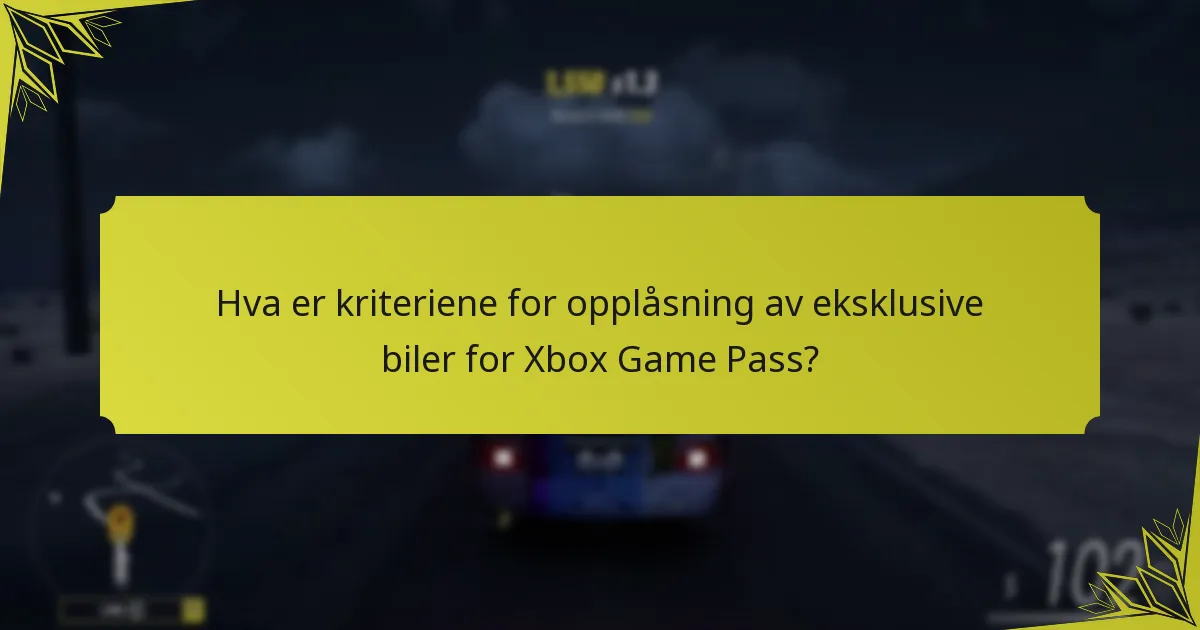 Hva er fellesskapets reaksjoner på eksklusive biler for Xbox Game Pass?