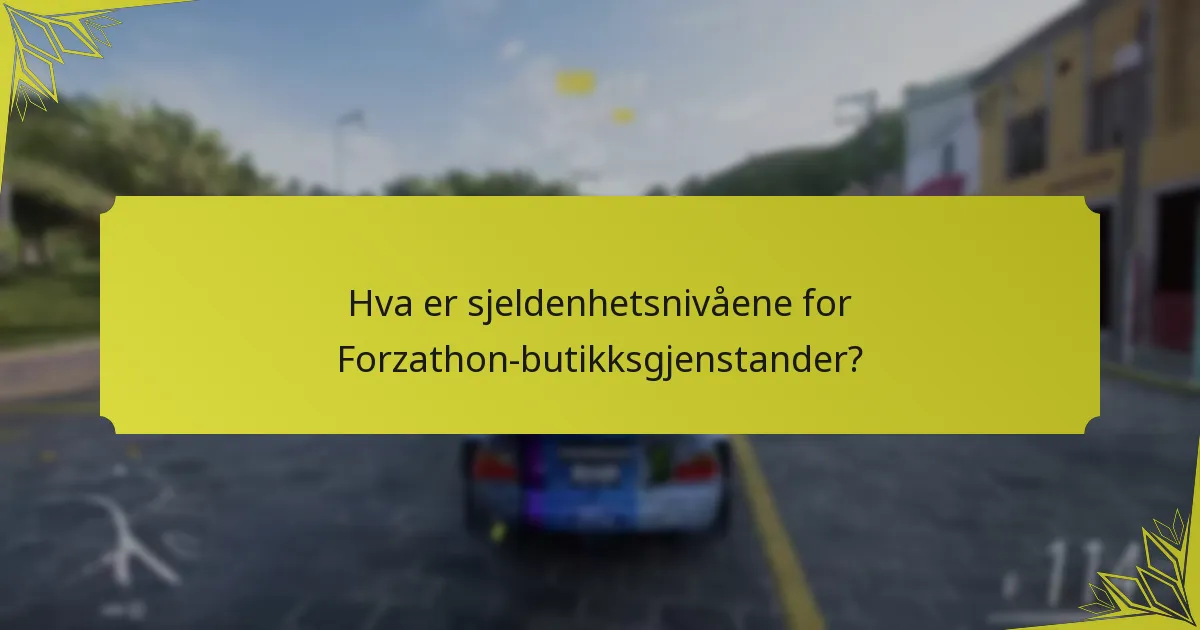 Hva er kravene for å låse opp gjenstander i Forzathon-butikken?